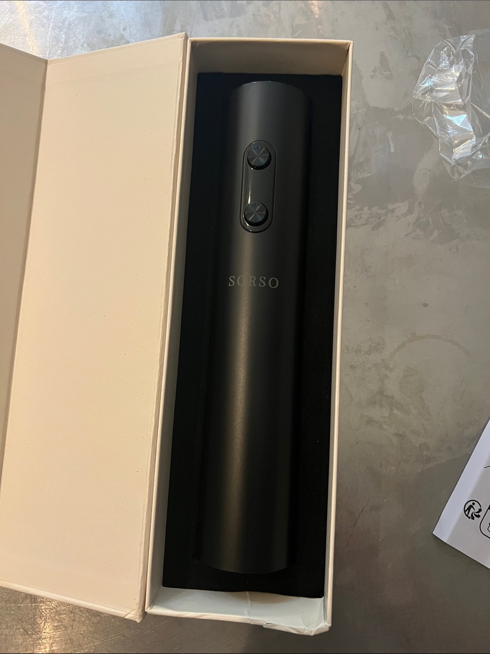 Cordless Electric Wine Opener — Matte Black